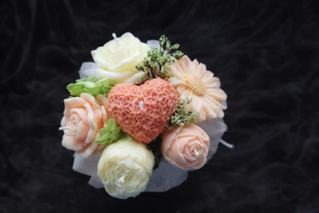 mini bouquet parfumé artisanal fleurs cire Kanibougie