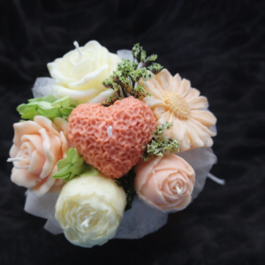mini bouquet parfumé artisanal fleurs cire Kanibougie